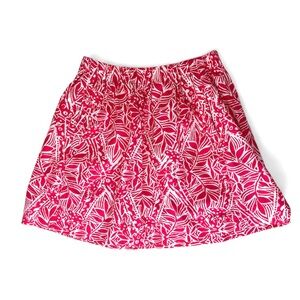 Lilly Pulitzer Red White A-Line Cissy Cotton Mini Skirt Medium